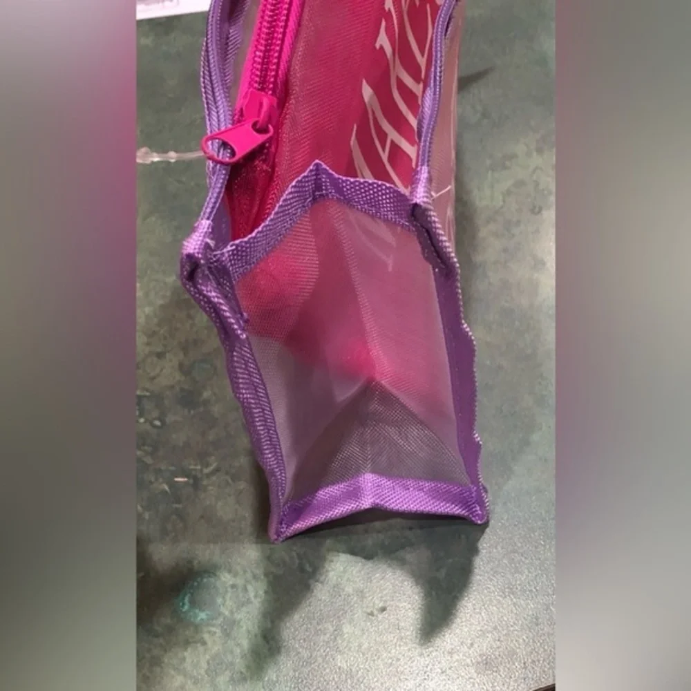 3pack Pink Makeup Purple & Black The Essentials mesh‎ cosmetic beauty bags pouch